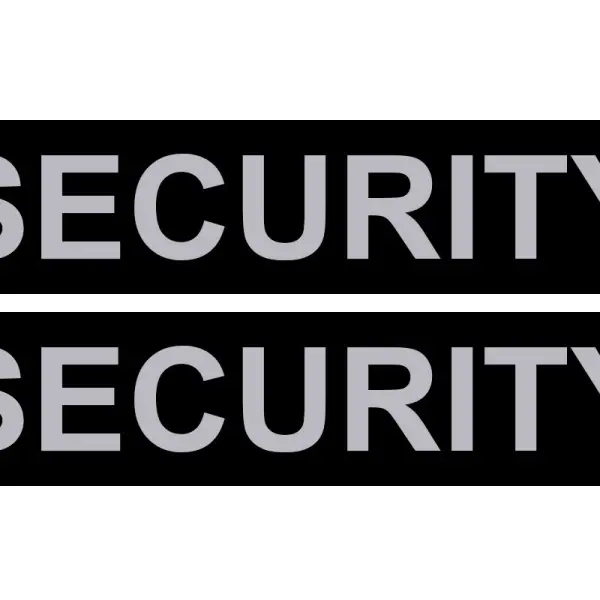 Сменная надпись "Securiti" малая для шлеи 1-2 размера, ЧЕРНАЯ