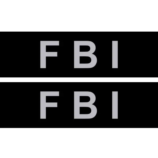 Сменная надпись "FBI" большая для шлеи 3-5 размера, ЧЕРНАЯ
