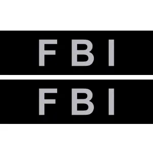 Сменная надпись "FBI" большая для шлеи 3-5 размера, ЧЕРНАЯ