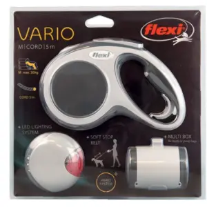 20кг Набор FLEXI "Vario" M (рулетка 5 м, емкость, фонарик), коричневый