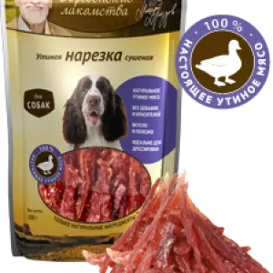Деревенские лакомства для собак "Утиная нарезка сушеная" 90г