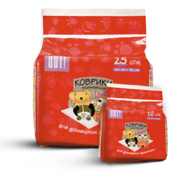 90*60cм "OUT!"- защитные коврики, 10 шт/уп для кошек и собак