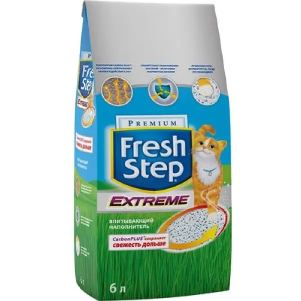 Fresh Step - впитывающий наполнитель с тройным контролем запахов 9,52кг (18л)