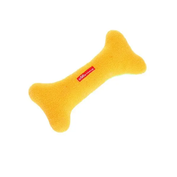 Игрушка для собак из флиса "Кость" с пищалками, Размер: 26x14 см