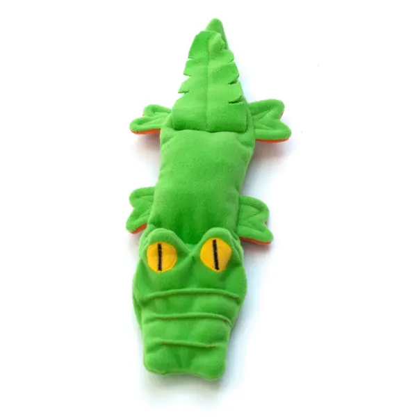 Игрушка для собак из флиса «Крокодил» с неубиваемой пищалкой