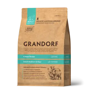 Grandorf 4 Вида мяса для средних и крупных пород 1 кг
