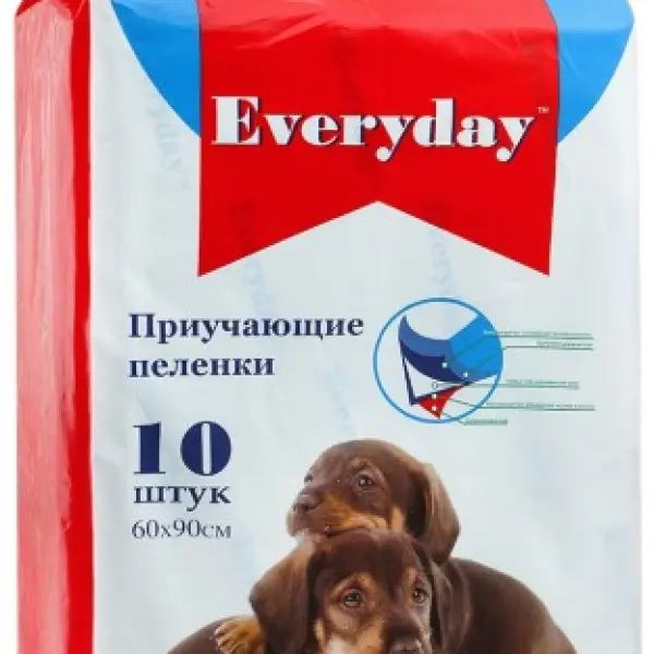 EVERYDAY впитывающие пеленки для животных ГЕЛЕВЫЕ 60х90см 10шт