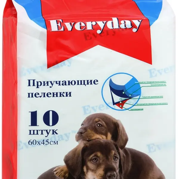 EVERYDAY впитывающие пеленки для животных ГЕЛЕВЫЕ 60х45см 10шт
