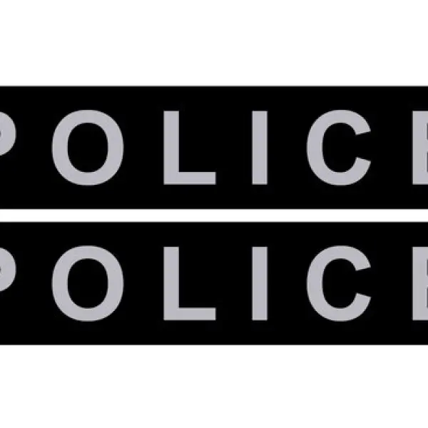 Сменная надпись "Police" малая для шлеи 1-2 размера, ЧЕРНАЯ