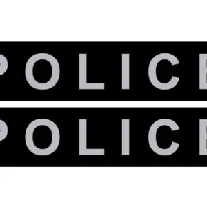 Сменная надпись "Police" малая для шлеи 1-2 размера, ЧЕРНАЯ
