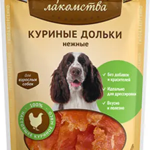 Деревенские лакомства для собак "Куриные дольки нежные" 90г