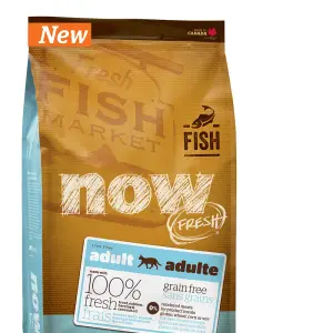 1,82кг NOW FRESH Grain Free Fish Adult Recipe CF Беззерновой для взрослых кошек с форелью и лососем для чувствительного пищеварения 30/19