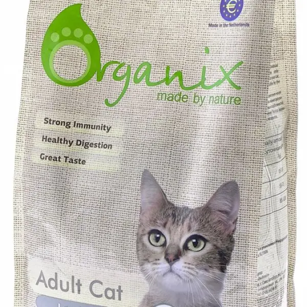 18кг ORGANIX Adult Cat Lamb сухой полнорационный гипоаллергенный корм для взрослых кошек ЯГНЕНОК 32/18