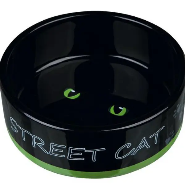 Миска керамическая Street Cat, 0.3 л/ф 12 см (в ассортименте)