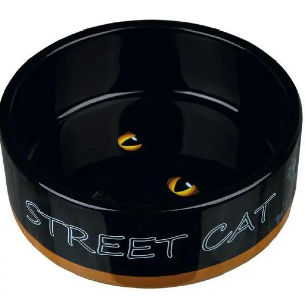 Миска керамическая Street Cat, 0.3 л/ф 12 см (в ассортименте)