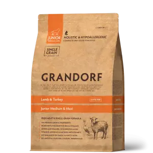 Grandorf Ягненок с индейкой для юниоров средних и крупных пород 10 кг