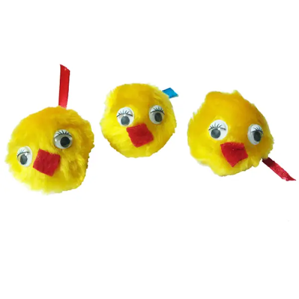 Игрушка "Шарик-цыпленок" для кошки,1шт