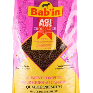 Bab'in Agi Plus  croissance PMR 32/15, утка и лосось 15кг