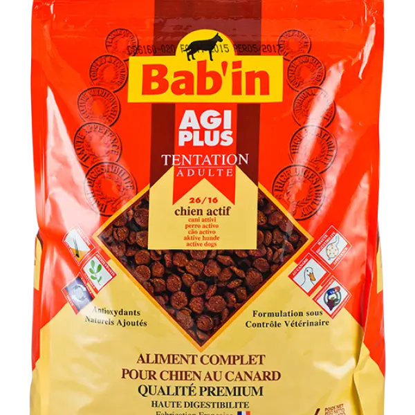 Bab'in Agi Plus tentation 26/16, утка и лосось 4кг