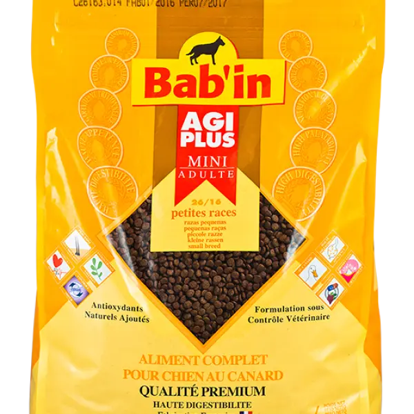 Bab'in Agi Plus Adulte Mini 26/16, утка и лосось 4кг
