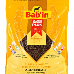 Bab'in Agi Plus Adulte Mini 26/16, утка и лосось 4кг