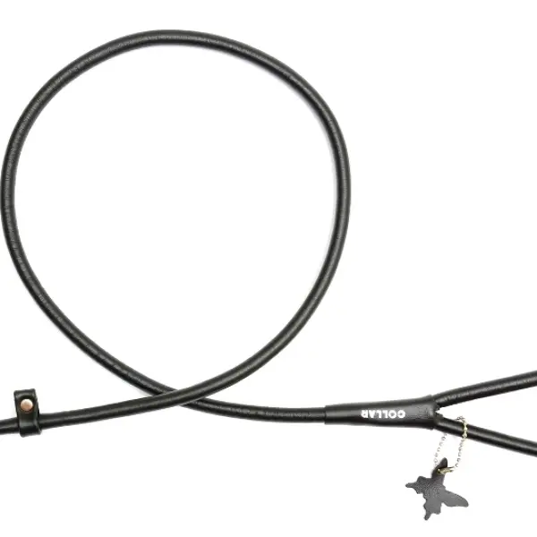 Поводок-удавка "CoLLaR GLAMOUR" круглый (ширина 13мм, длина 135см) ЧЕРНЫЙ