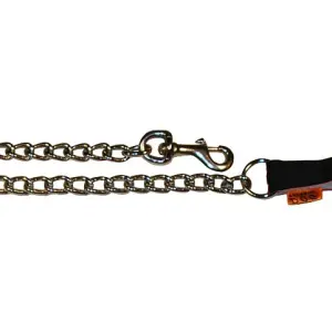 Поводок-цепь Dog Extreme с прорезиненной ручкой 2 см на 115см,черный