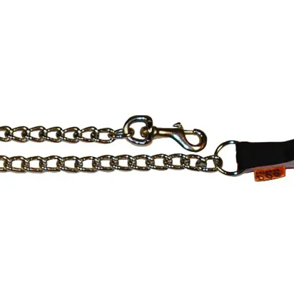 Поводок-цепь Dog Extreme с прорезиненной ручкой 2,5 см на 115см,черный