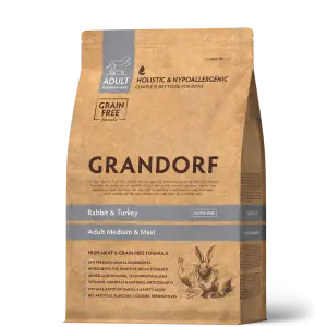 Grandorf Кролик с индейкой для средних и крупных пород 3 кг