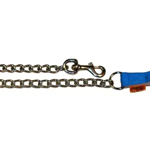 Поводок-цепь Dog Extreme с прорезиненной ручкой 2,5 см на 115см,синий