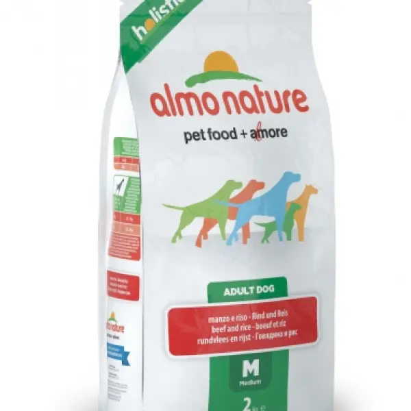 Корм Almo Nature для взрослых собак средних пород с говядиной,Medium&Beef and Rice Holistic (02кг)