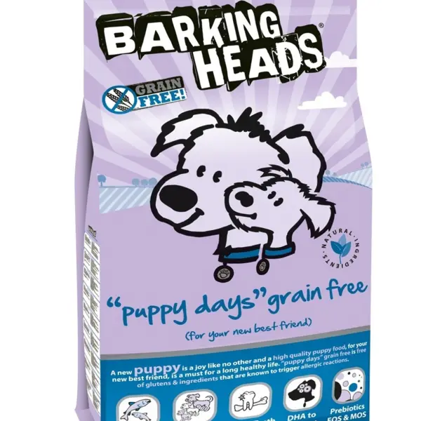 Корм Barking Heads беззерновой корм для щенков с лососем и бататом "Щенячьи деньки" (12кг)