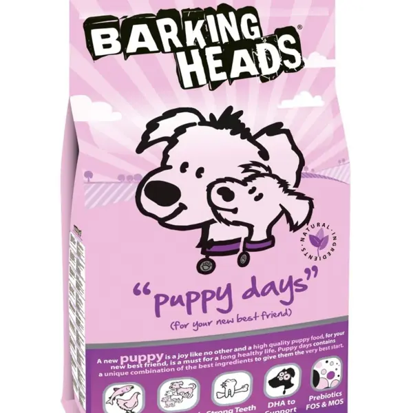 Корм Barking Heads для щенков с курицей, лососем и рисом "Щенячьи деньки" (12кг)