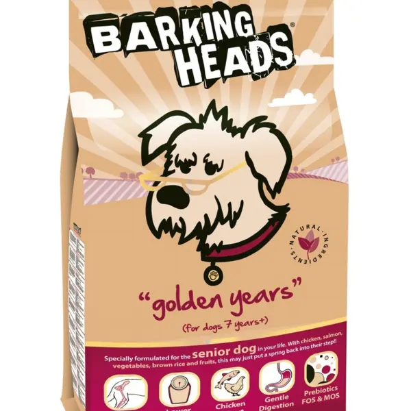 Корм Barking Heads корм для собак старше 7 лет с курицей и рисом "Золотые годы" 18кг