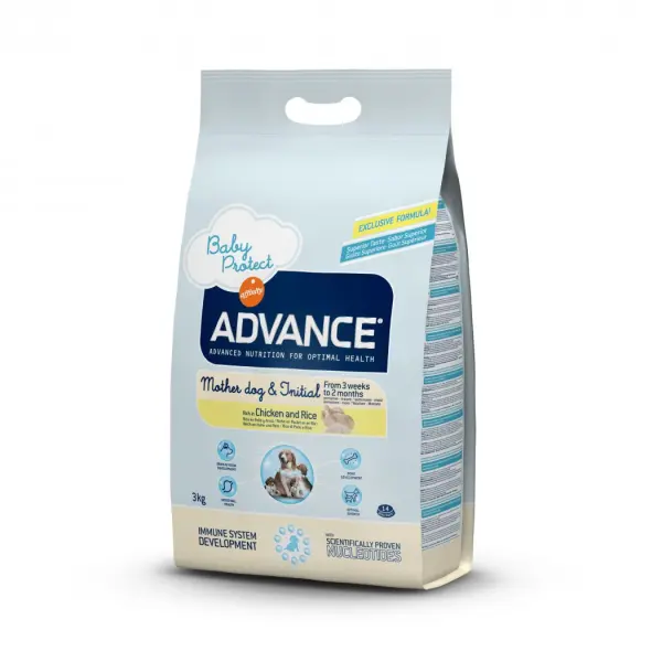 Корм Advance для щенят с курицей и рисом (от 3 недель до 2 месяцев), Baby Protect Initial (0,4кг)