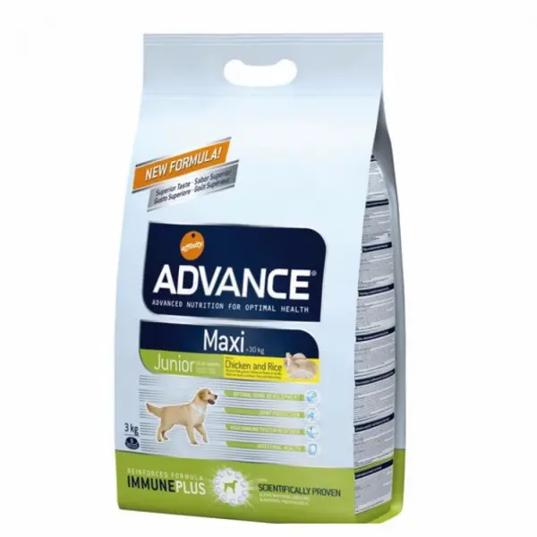 Корм Advance для щенков крупных пород 12-24 мес, Maxi Junior (15кг)