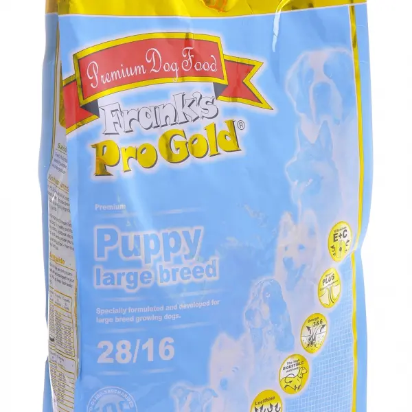 Корм Frank's ProGold для щенков крупных пород "Курица по-королевски", Puppy Large Breed 28/16, (15кг)