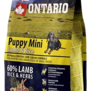 Корм Ontario для щенков малых пород с ягненком и рисом (6,5кг)