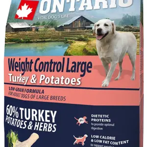 Корм Ontario для собак крупных пород Контроль веса с индейкой и картофелем (2,25кг)
