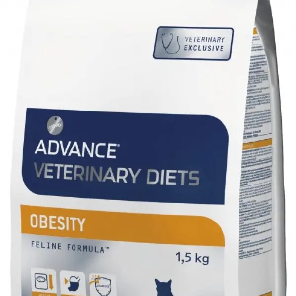 Корм Advance для кошек при ожирении, Obesity Management (1,5кг)