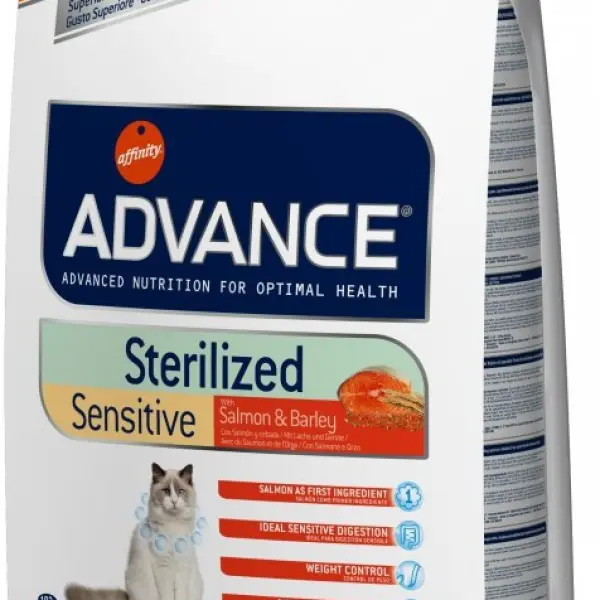 Корм Advance для стерилиз. кошек с лососем, Sterilized Sensitive (Salmon) (03кг)