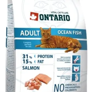 Корм Ontario для взрослых кошек с морской рыбой, Adult Ocean Fish (10кг)