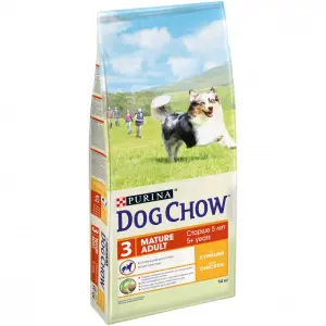 Dog Chow Mature Adult для собак старше 5 лет, ягненок14кг