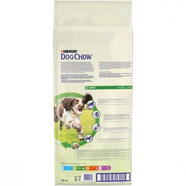 Dog Chow Adult для взрослых собак, ягнёнок 14кг