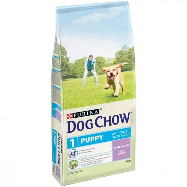 Dog Chow для щенков всех пород, ягнёнок 14кг