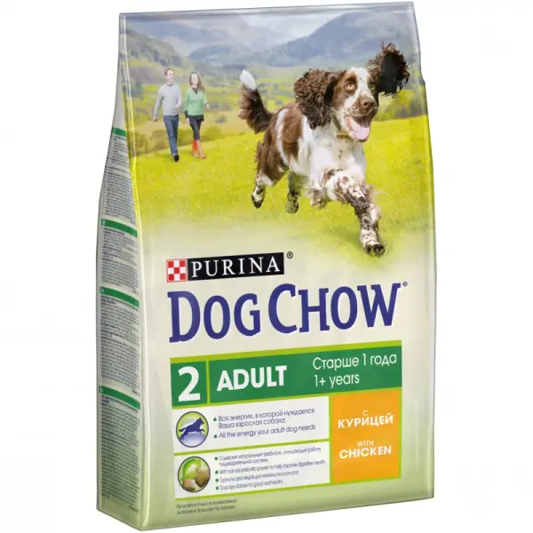 Dog Chow Adult для взрослых собак, курица 02,5кг