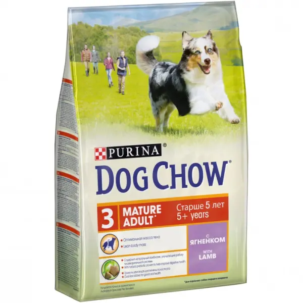 Dog Chow Mature Adult для собак старше 5 лет, ягнёнок 02,5кг