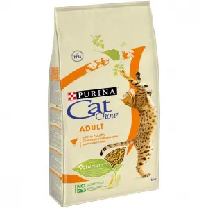 Cat Chow для взрослых кошек , домашняя птица 15кг