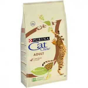 Cat Chow для взрослых кошек , утка 15кг