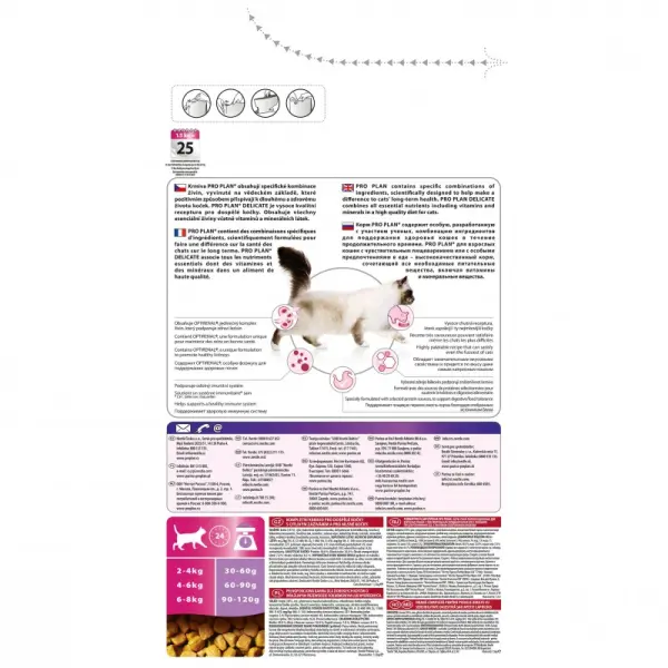 Pro Plan Delicate для кошек с чувствительным пищеварением, индейка 01,5кг